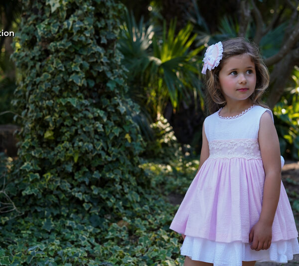 Vestido de verano Blanco y Rosa Dbb colletcion