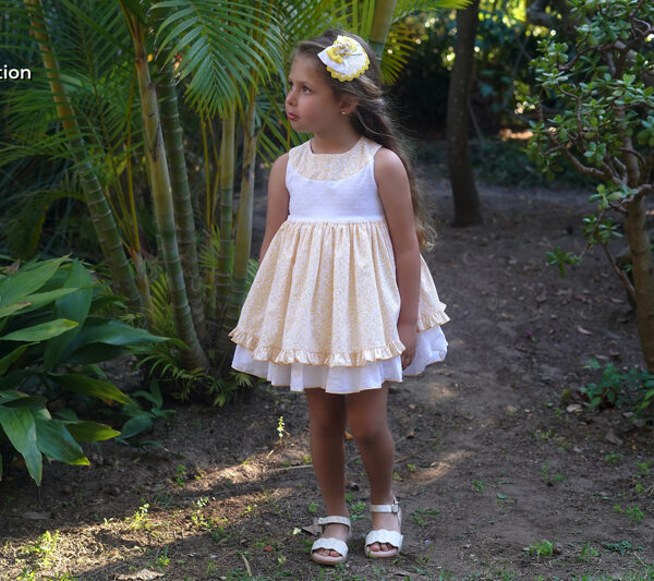 Vestido Verano Blanco y Amarillo