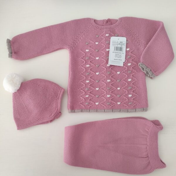 Conjunto tres piezas color aurora