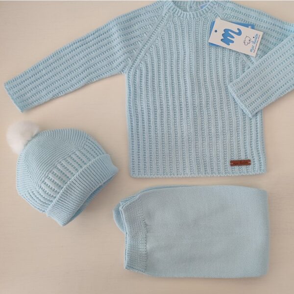 Conjunto tres piezas color celeste