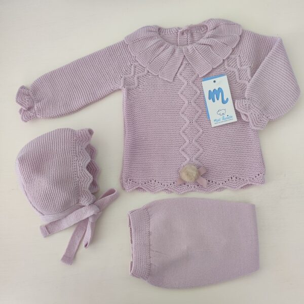 Conjunto tres piezas en color Malva